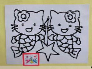 儿童数字画图片大全,色彩斑斓的童年画卷