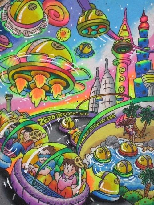 科幻幼儿画图片大全,科幻幼儿画中的未来世界