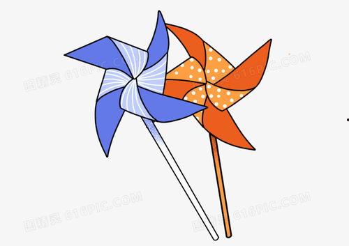 幼儿风车图片大全图片,色彩斑斓的旋转童话