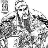 关公素描图片大全,威严神武，忠义千秋