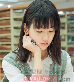 空气齐刘海图片大全女,空气齐刘海女生发型潮流解析